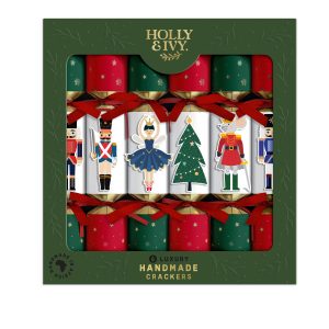 LUXURY - NUTCRACKER WITH TIP-ONS (6 CRACKERS)