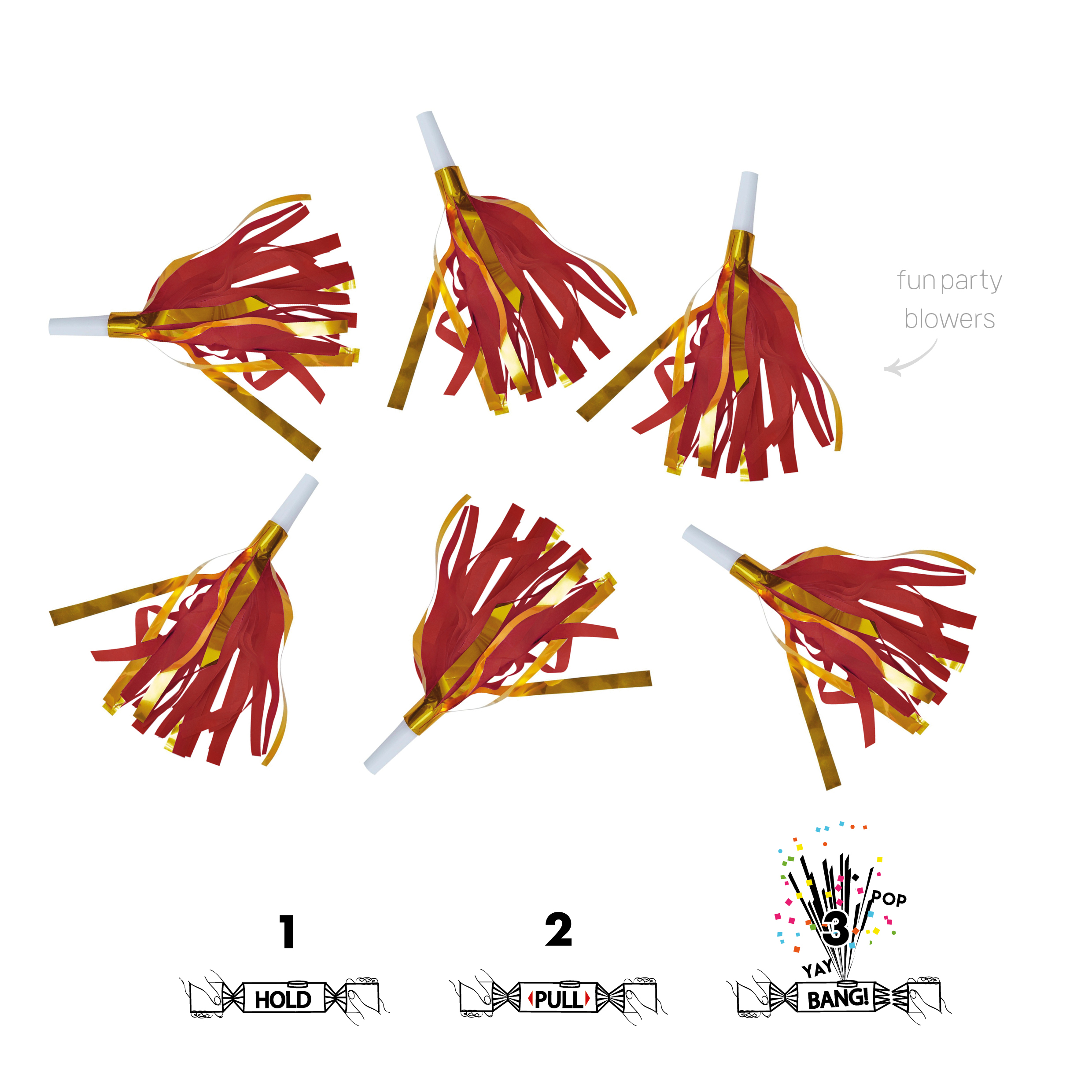 CRACKERTOA - CONFETTI POPPING (6 CRACKERS) - Image 2