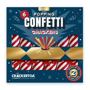 CRACKERTOA - CONFETTI POPPING (6 CRACKERS)